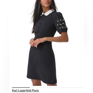 Karl Lagerfeld- Embellished Sleeve Sheath dress